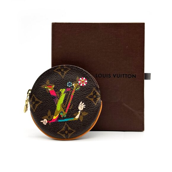 NWT Louis Vuitton Murakami Monogram LV Hands Coin Purse/Wallet Key Chain #M95563 - Picture 2 of 10